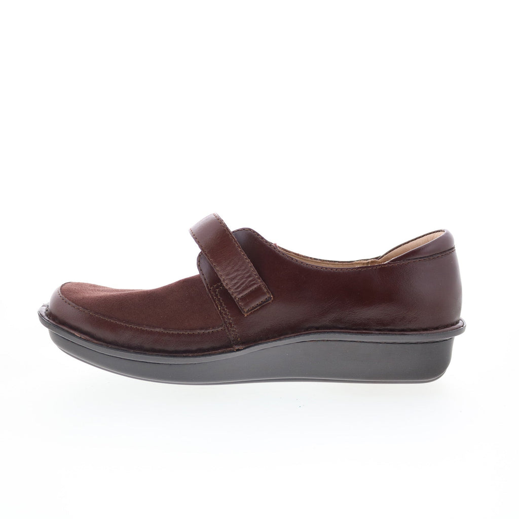 Alegria Brenna BRE-8141 Womens Brown Leather Loafer Flats Shoes
