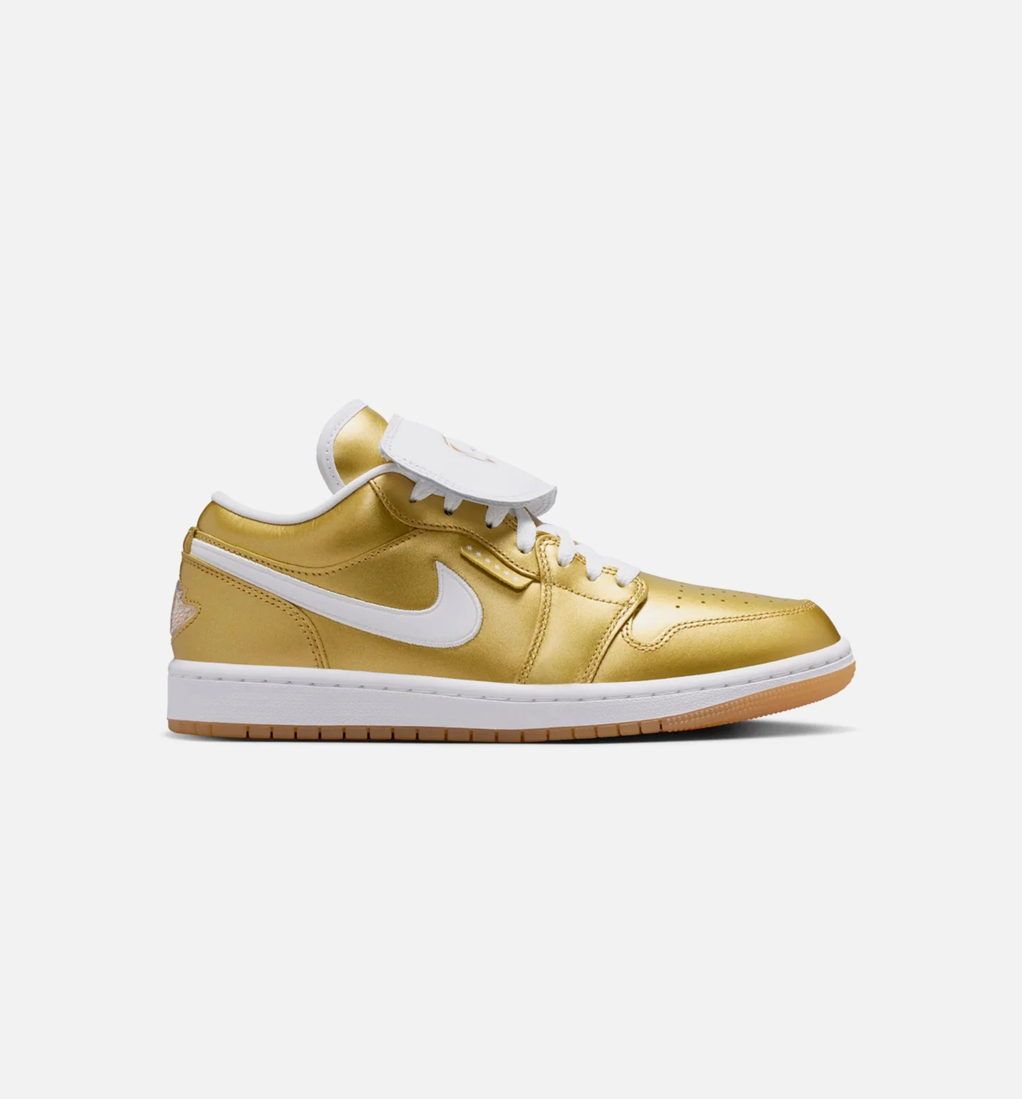 Air Jordan 1 Low Womens Lifestyle Shoe Gold White Gum Yellow