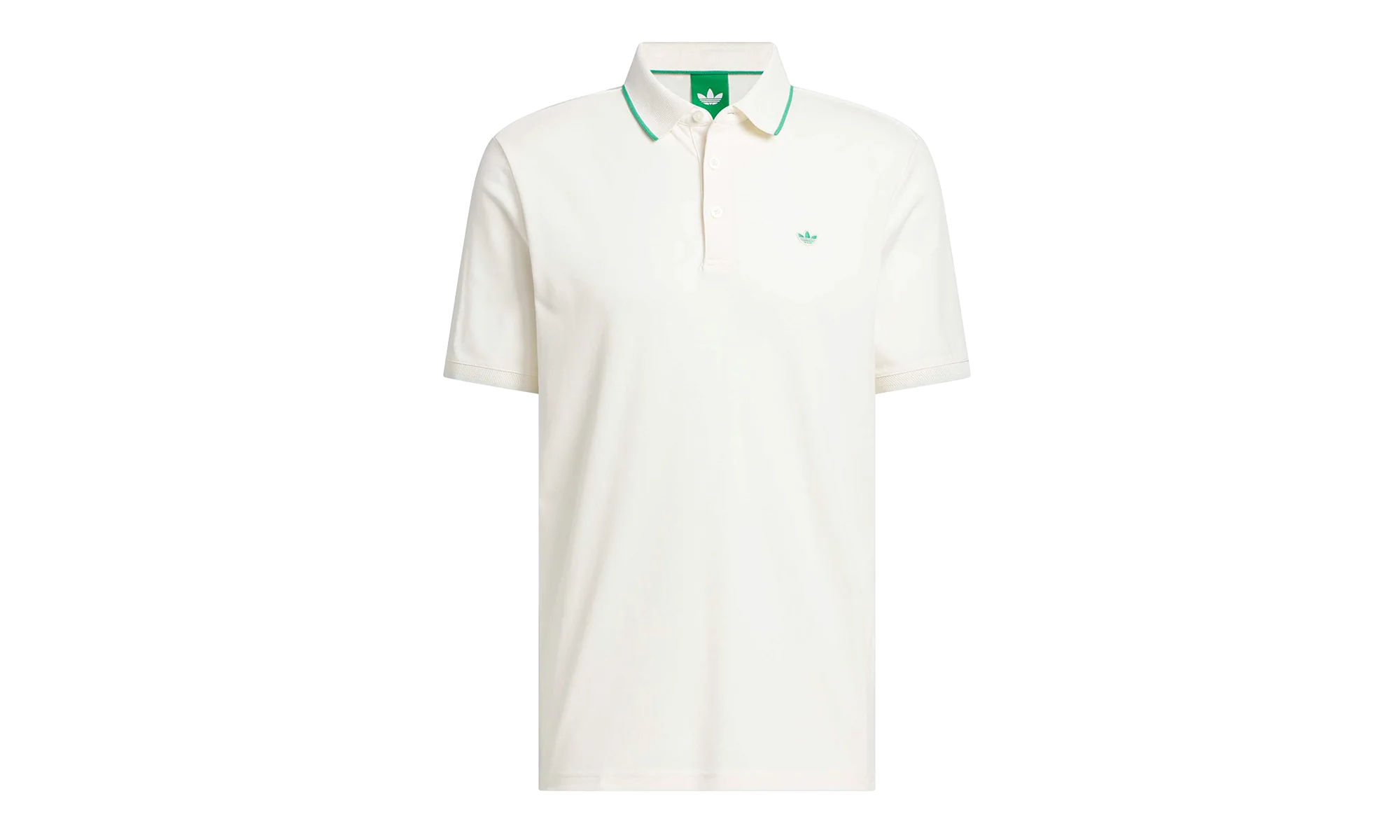 Originals Twistknit Trefoil Polo Shirt "Chalk White / Court Green" KB8617