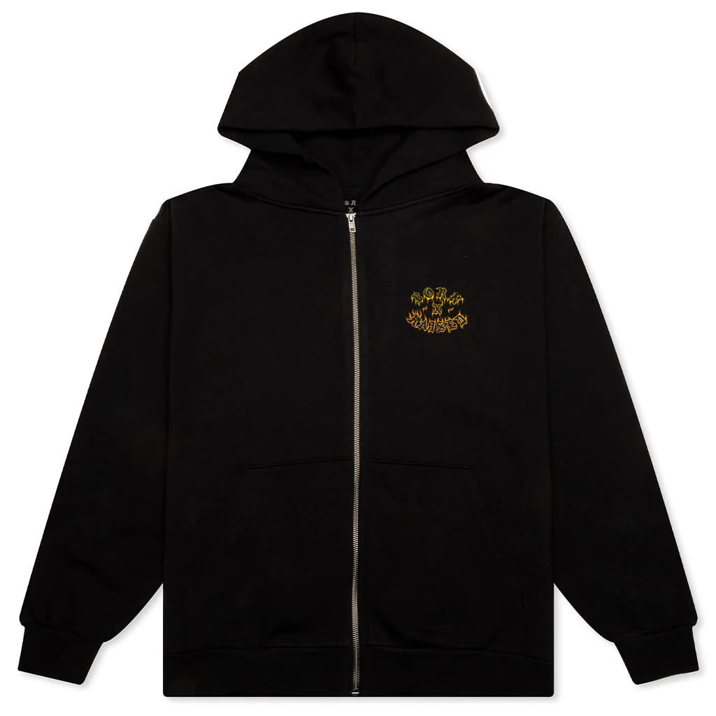 Guadalupe Zip Up Hoodie Black