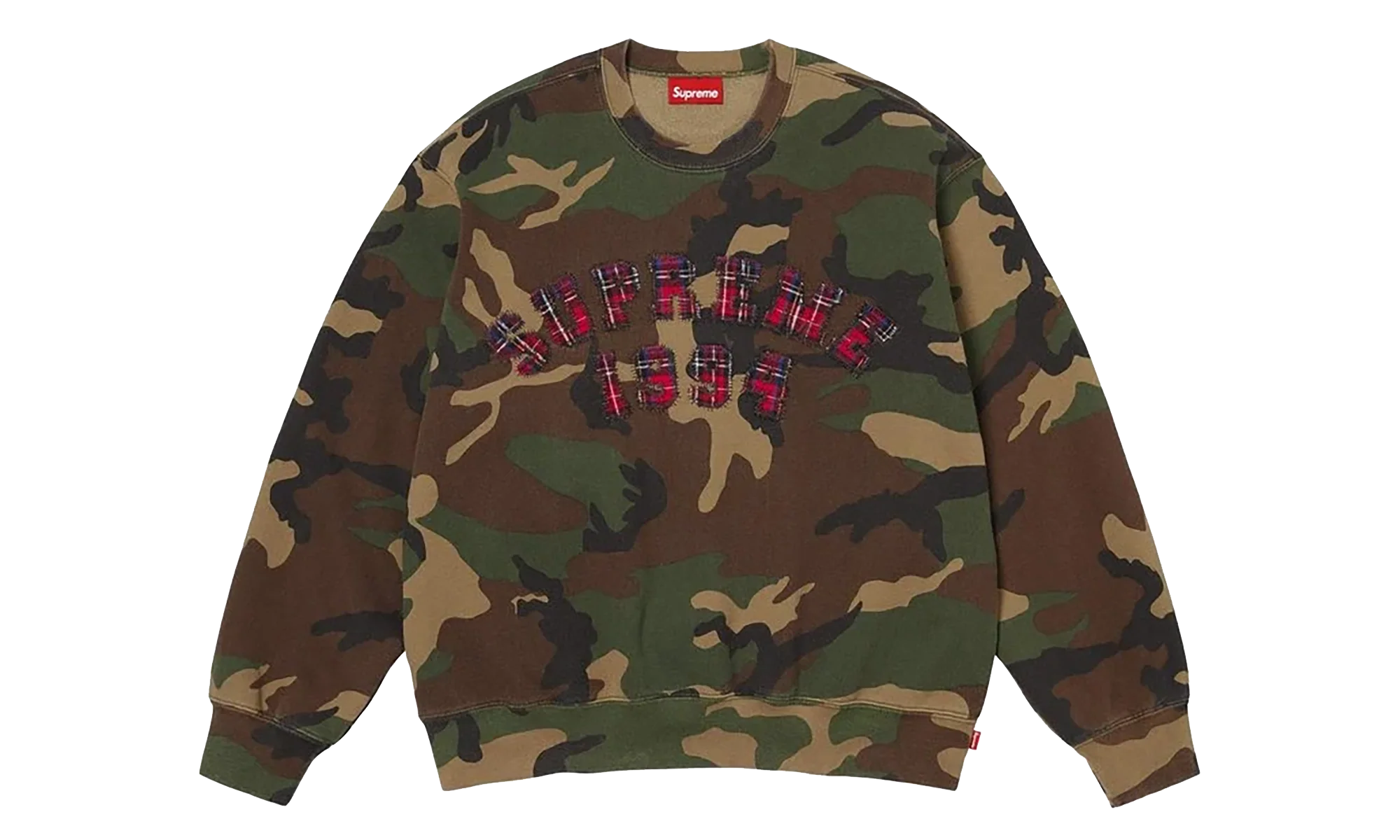 Plaid Arc Crewneck "SS26 - Woodland Camo" SU27407