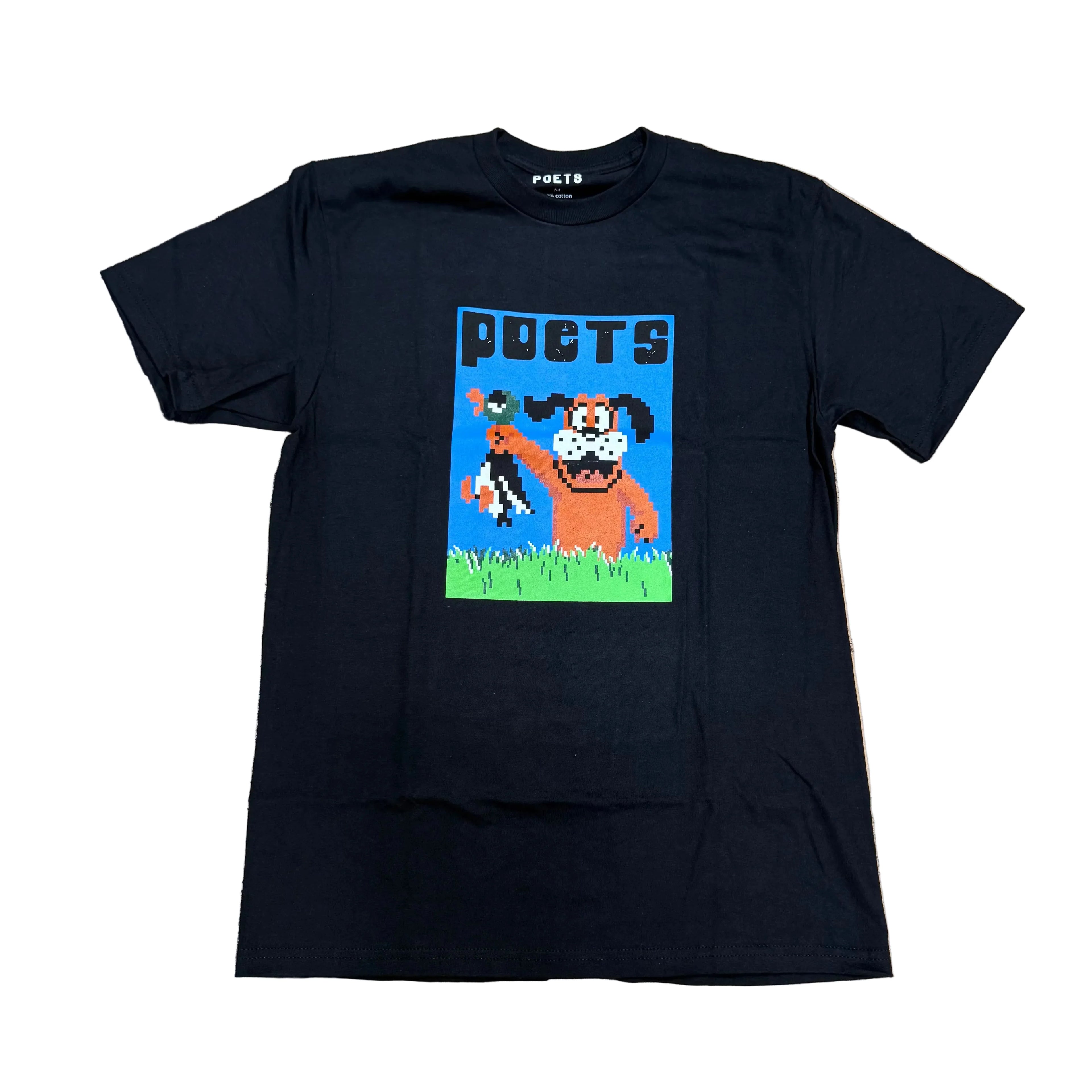 Poets Hunt Screened T Shirt Black