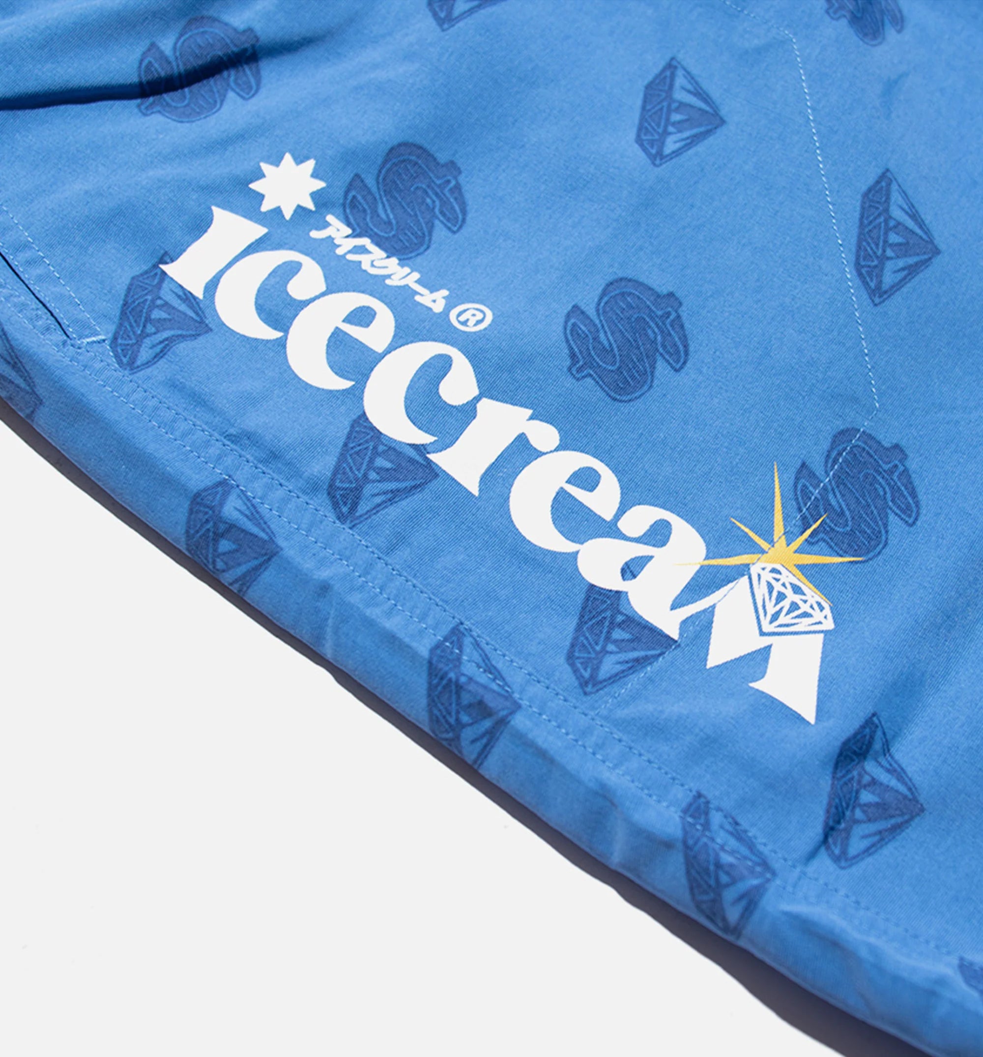 Cream Short Mens Shorts Blue