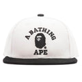 Corduroy College Snap Back Cap White