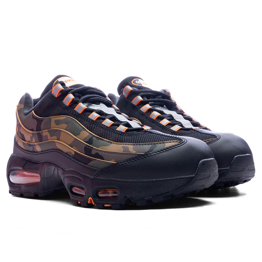 Air Max 95 Black Golden Beige Safety Orange Metallic Silver