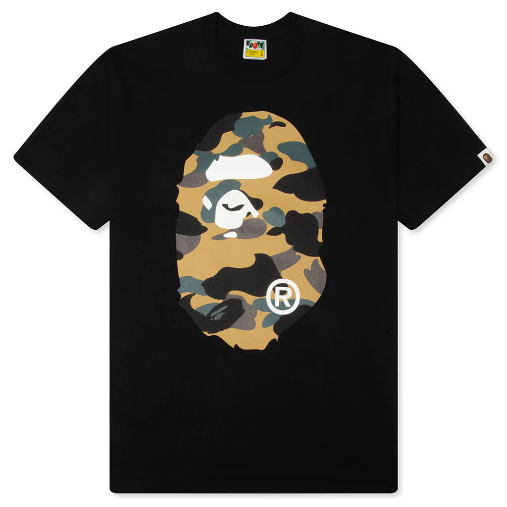 1st Camo Big Ape Head Tee Black Yellow
