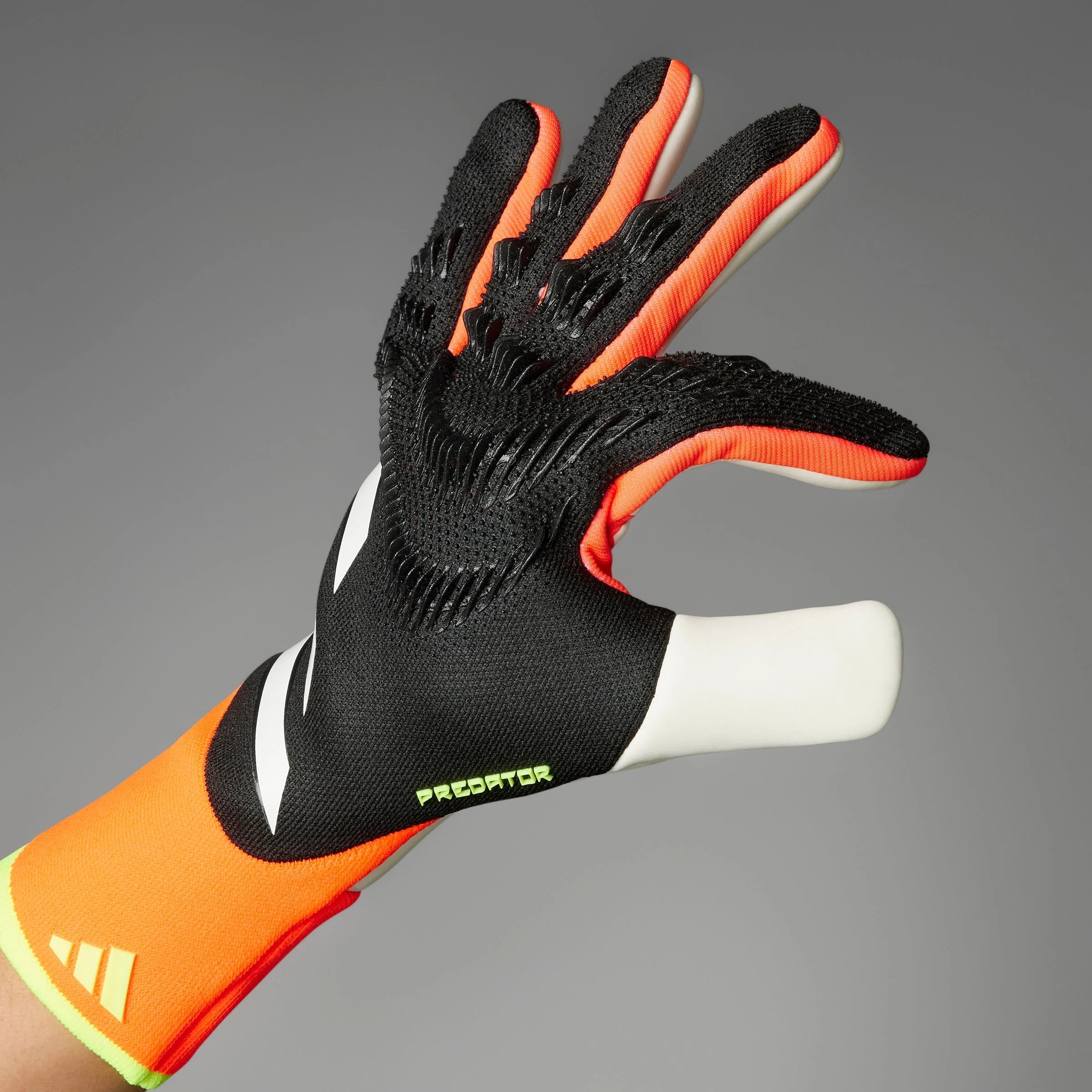 adidas Predator Pro Goalkeeper Gloves Black Solar Red Yellow
