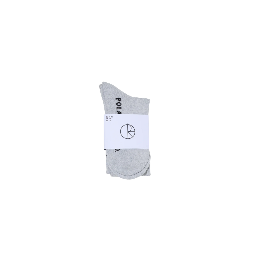 Polar Easy Now Long Rib Socks Heather Grey