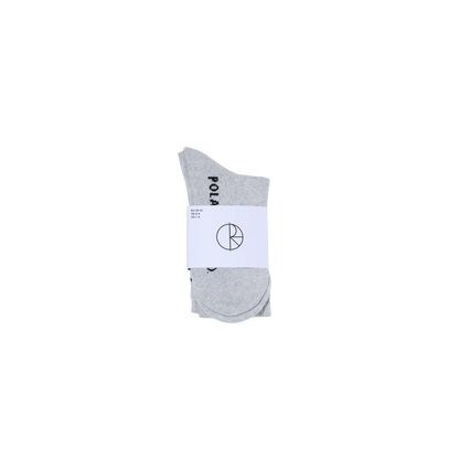 Polar Easy Now Long Rib Socks Heather Grey