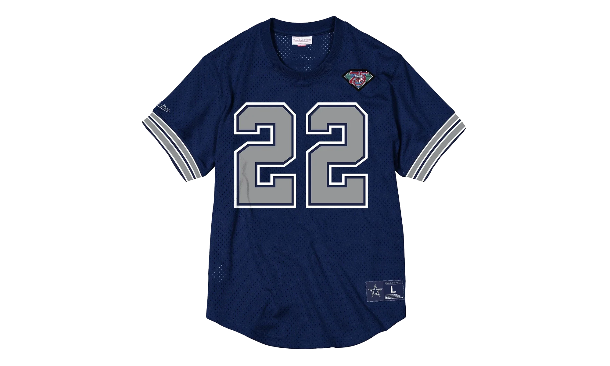 NFL Name & Number Mesh Crew Neck Shirt "Dallas Cowboys - Navy" NNMPMG18061 DCONAVY94ESM