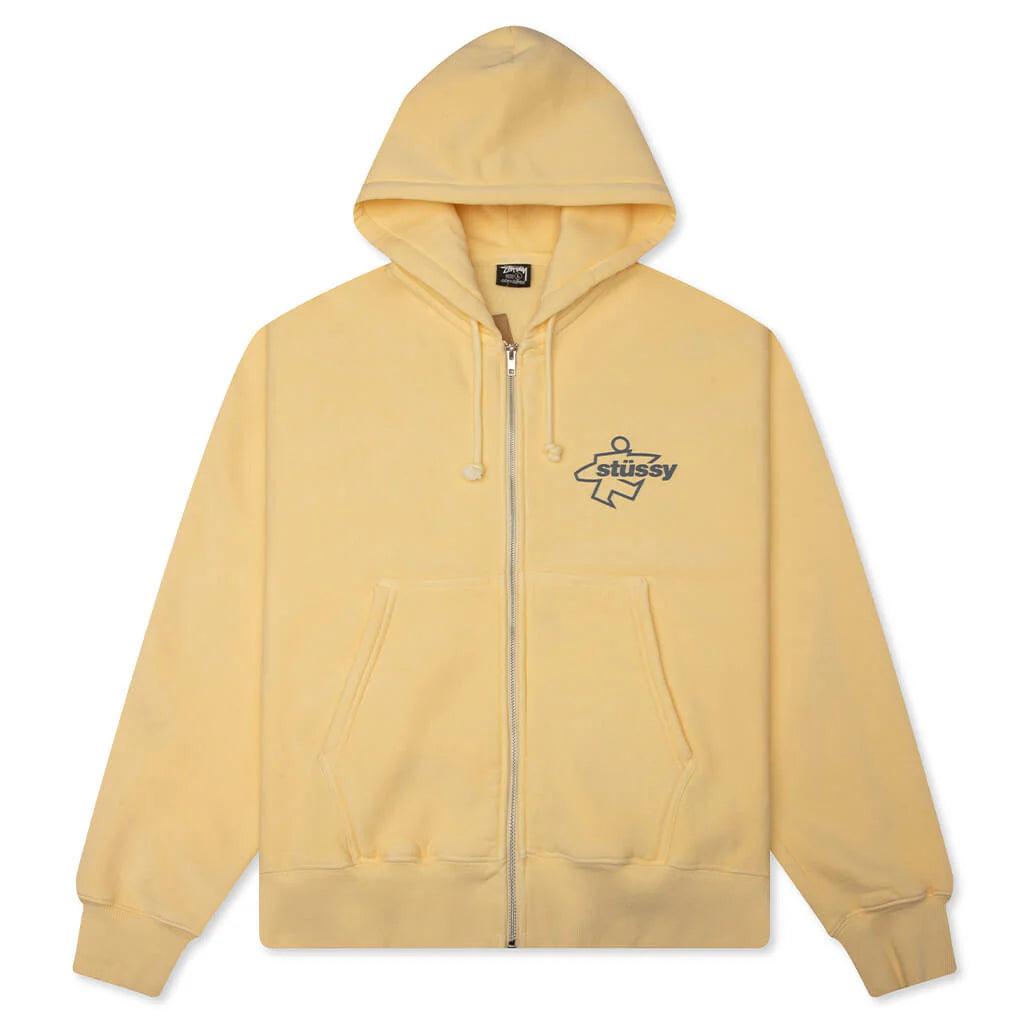 Surf Size Garment Dyed Zip Hood Gold