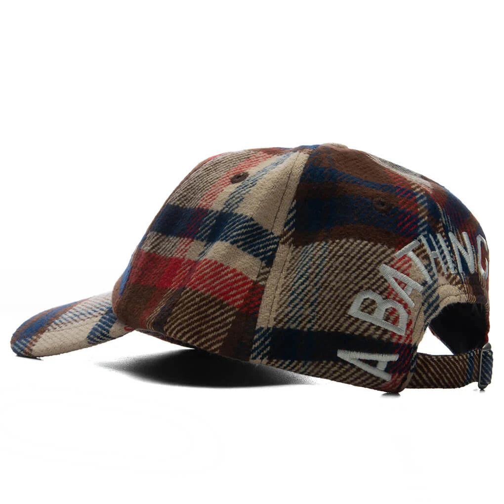 BAPE Check Panel Cap Navy Red