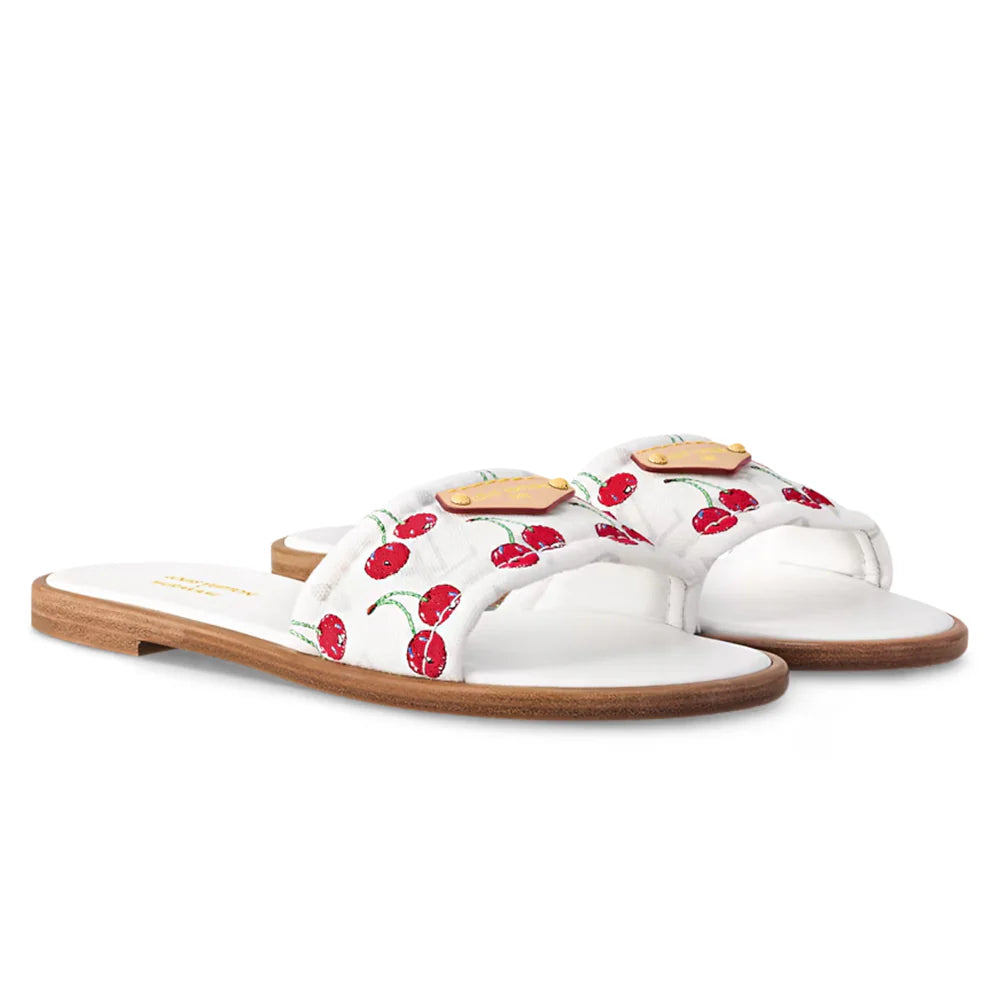 LV x TM Lily Flat Mule White