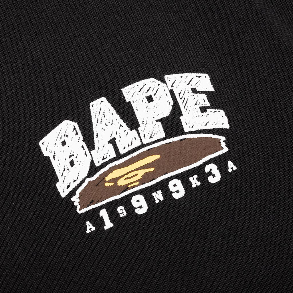Hand Draw Bape Relaxed Fit Tee Black