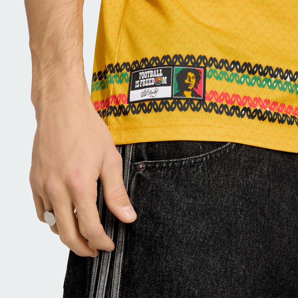 adidas Jamaica Home Bob Marley 10 Mens Soccer Jersey 2026 Gold