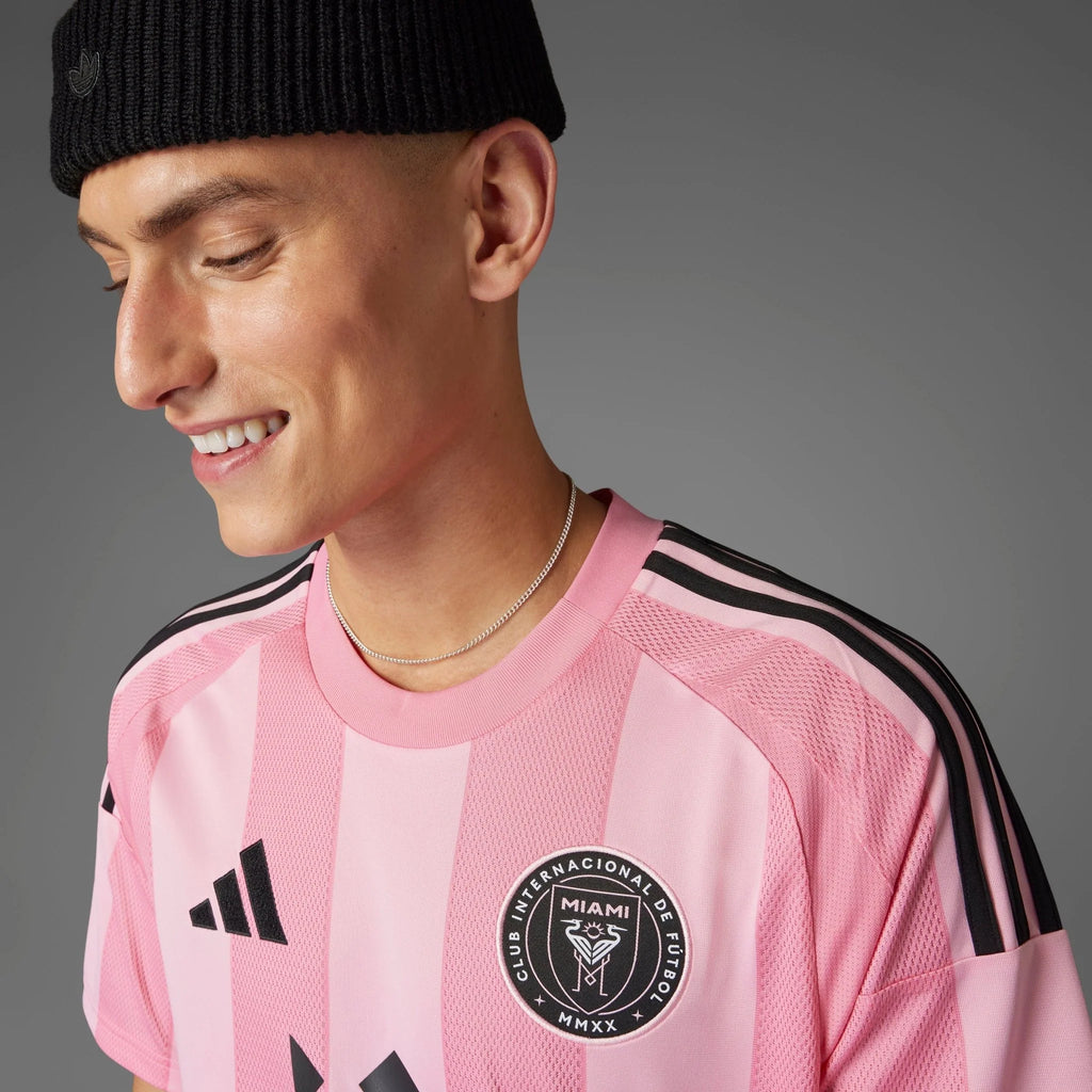adidas Mens Inter Miami CF Messi Home Jersey 25 26 Pink
