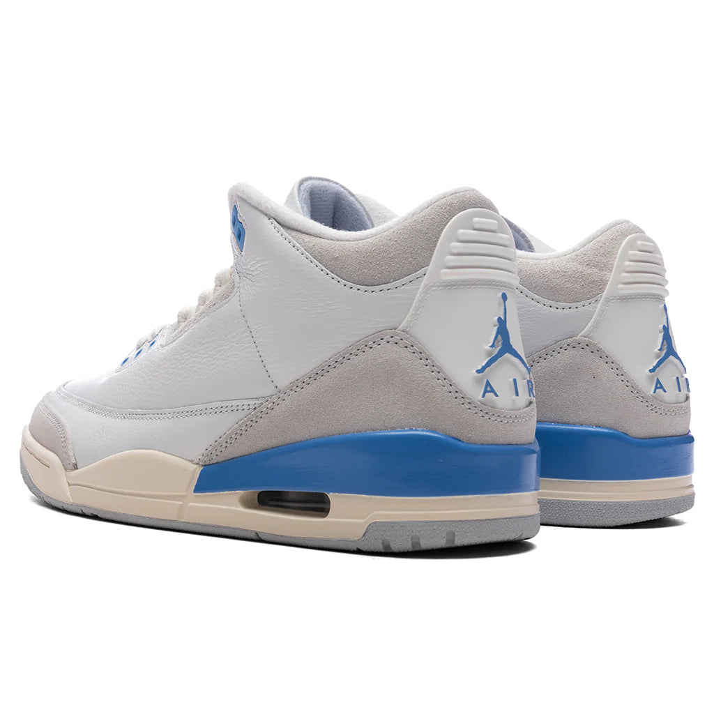 Air Jordan 3 Retro Lucky Shorts Summit White Hydrogen Blue Legend Blue