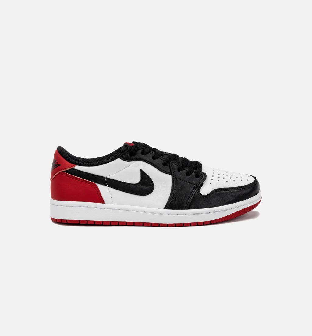 Air Jordan 1 Retro Low OG Black Toe Mens Lifestyle Shoe Black Red