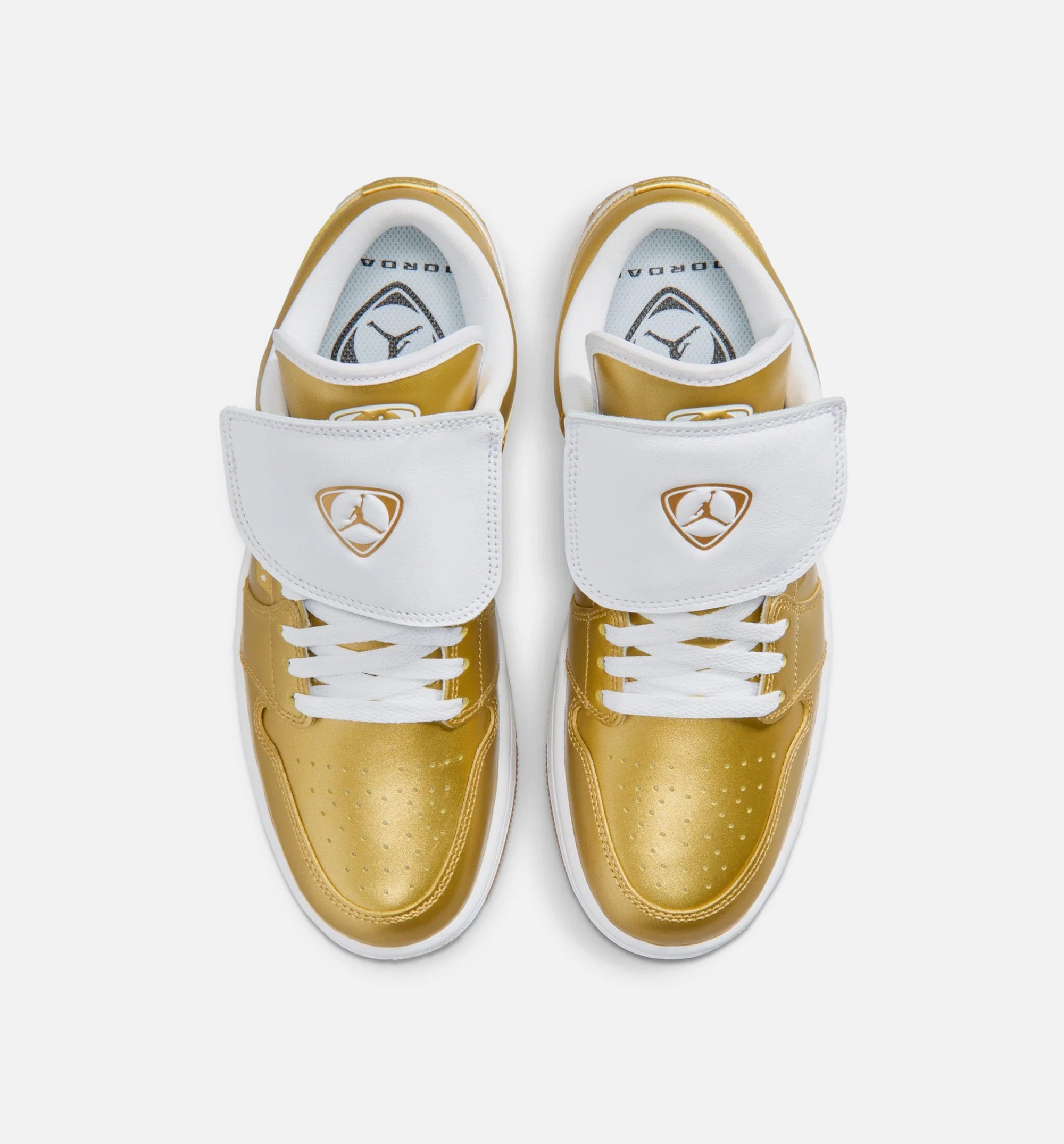 Air Jordan 1 Low Womens Lifestyle Shoe Gold White Gum Yellow