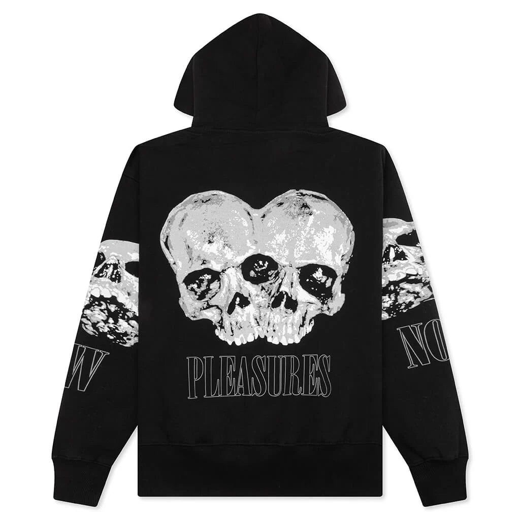Double Skull Hoodie Black