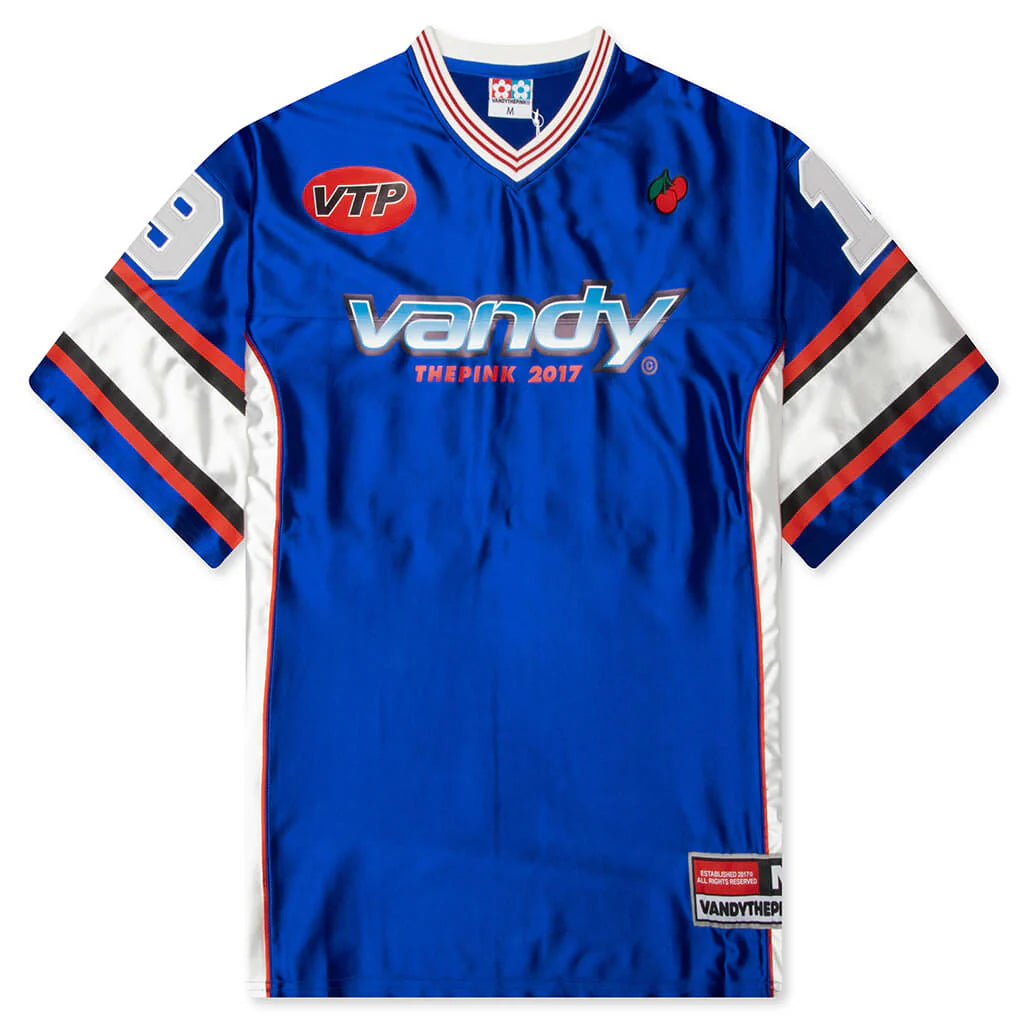 Cherry Football Jersey Blue
