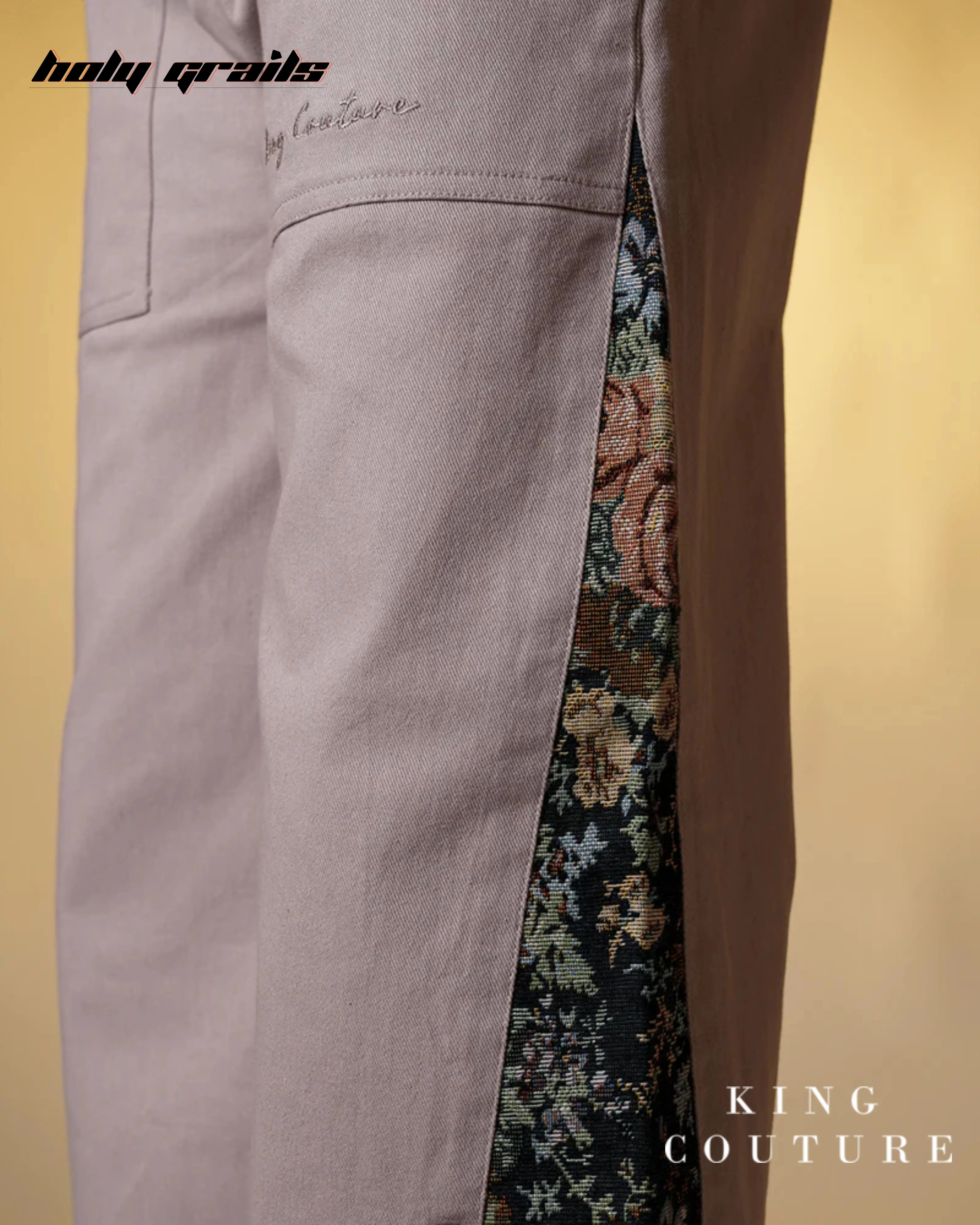 Desire Straight Fit Beige Pants HG x King Couture
