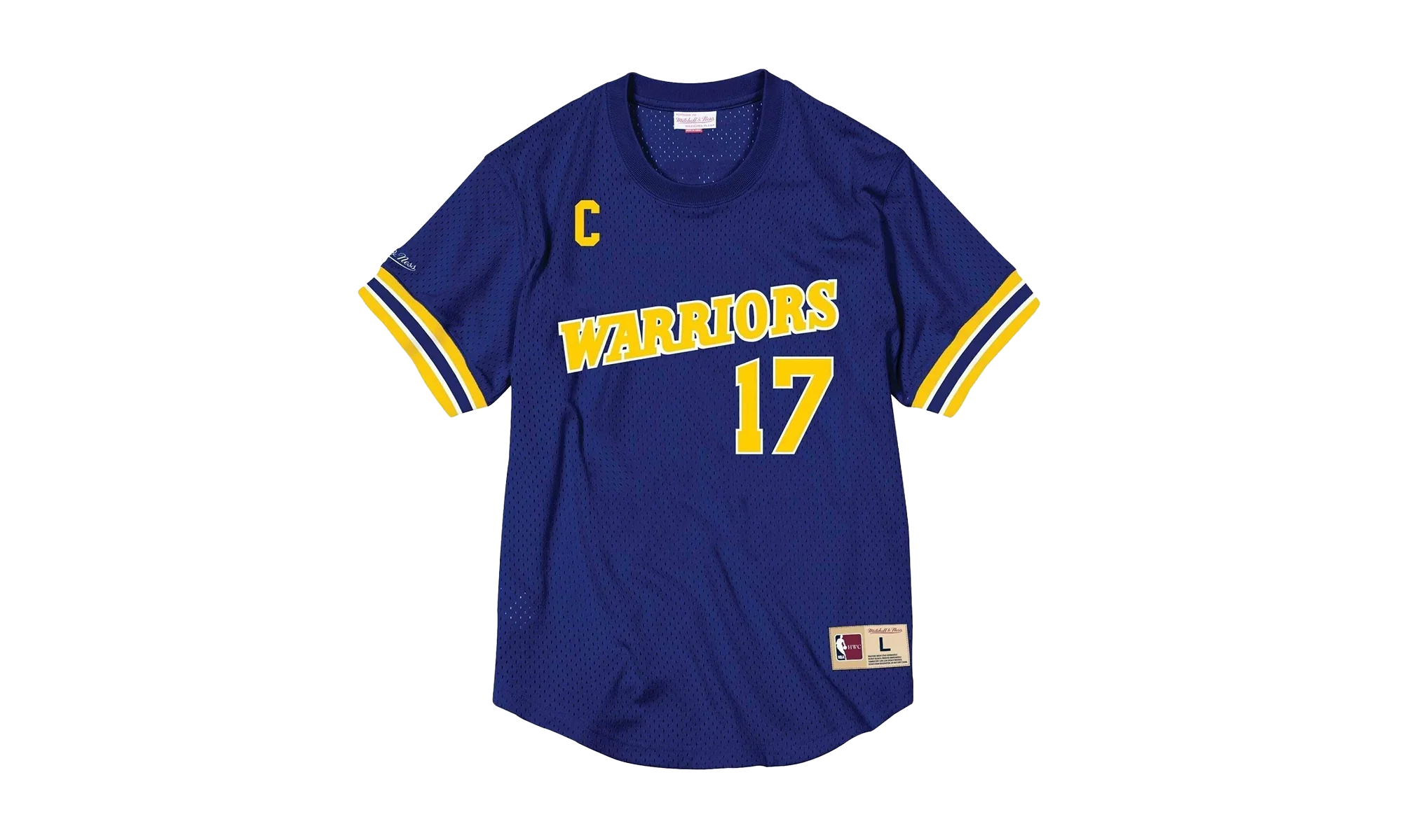 NBA Chris Mullin Name & Number Mesh Crewneck "Golden State Warriors - Royal" BA84X4 GSW B CCV