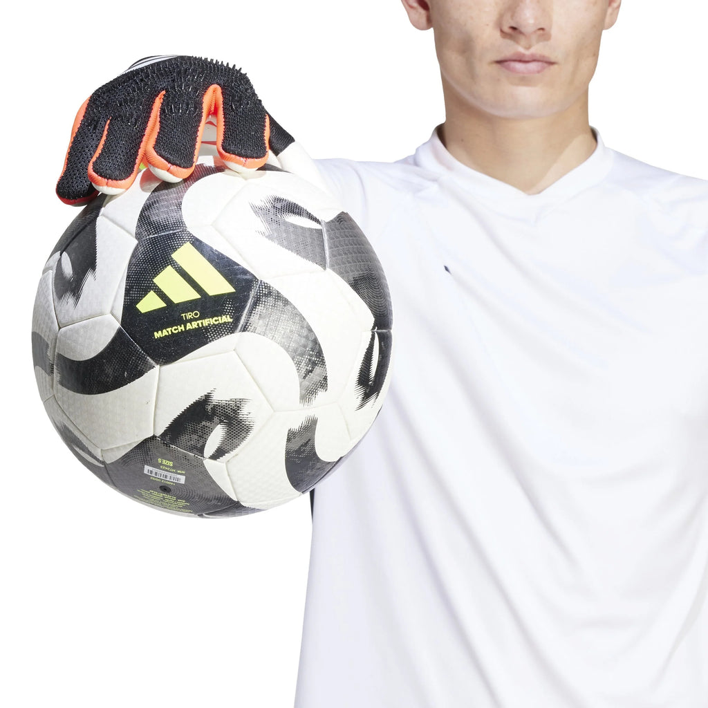 adidas Predator Pro Goalkeeper Gloves Black Solar Red Yellow
