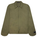 Textured Nylon Trucker Jacket Military