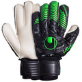 Uhlsport Eliminator Absolut Grip Bionik Goalkeeper Gloves Black Fluo Green