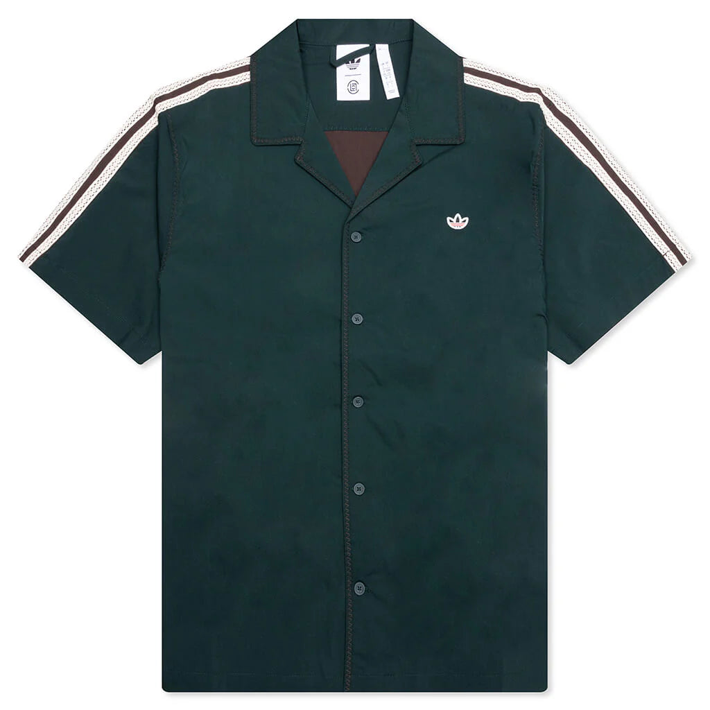 Adidas Originals x CLOT Bowling Shirt by Edison Chen Dark Brown