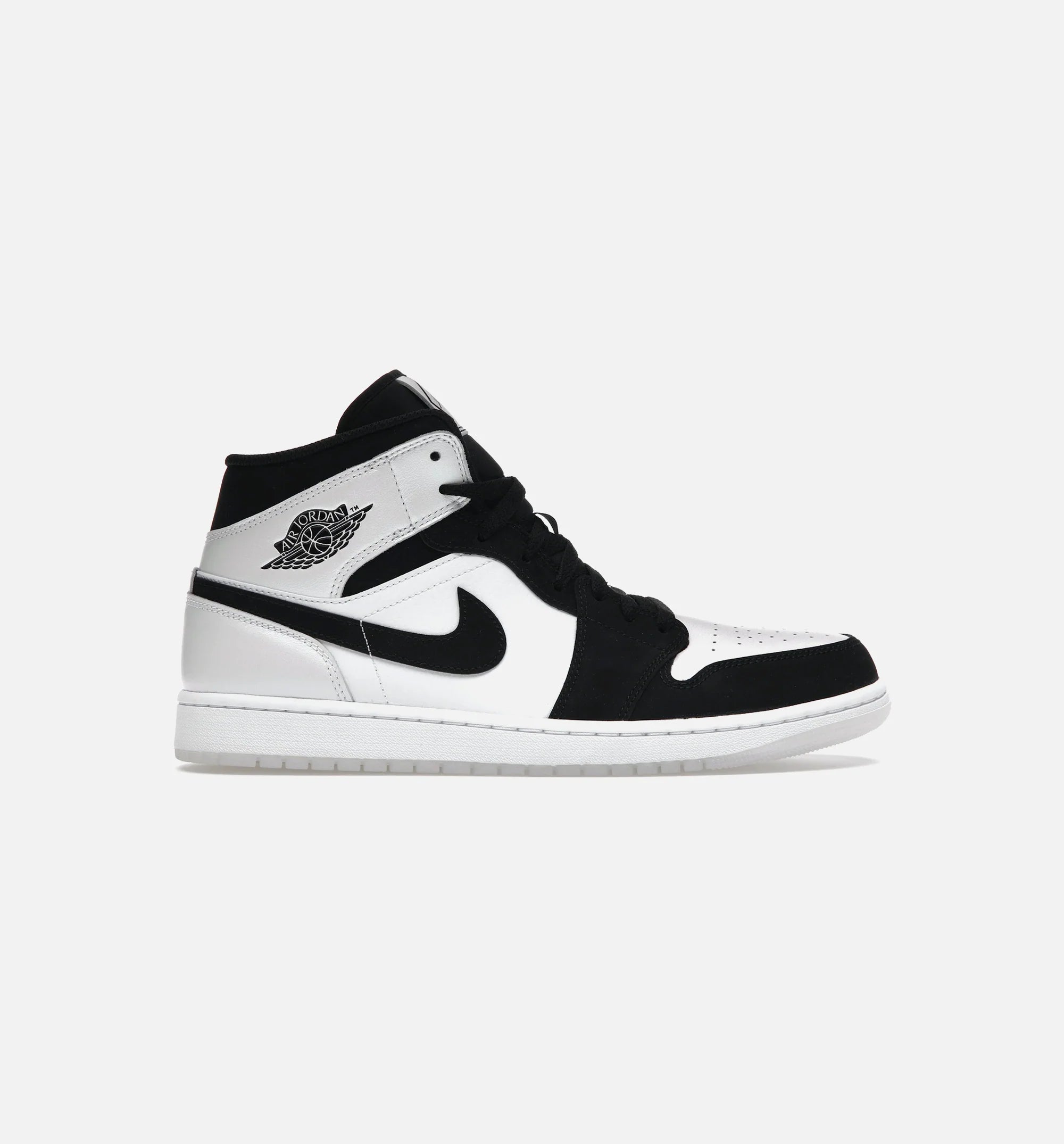 Air Jordan 1 Mid Diamond Mens Lifestyle Shoe Black White Limit One Per Customer