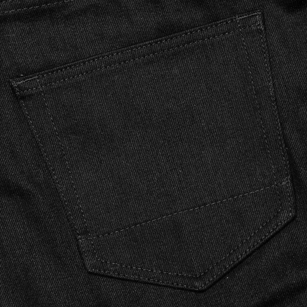 Berry Wide Denim Short Jet Black