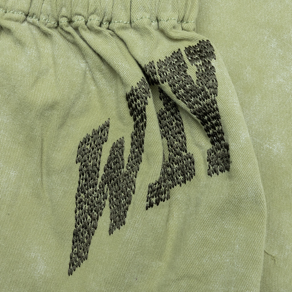Twill Cargo Wide Leg Pant Green