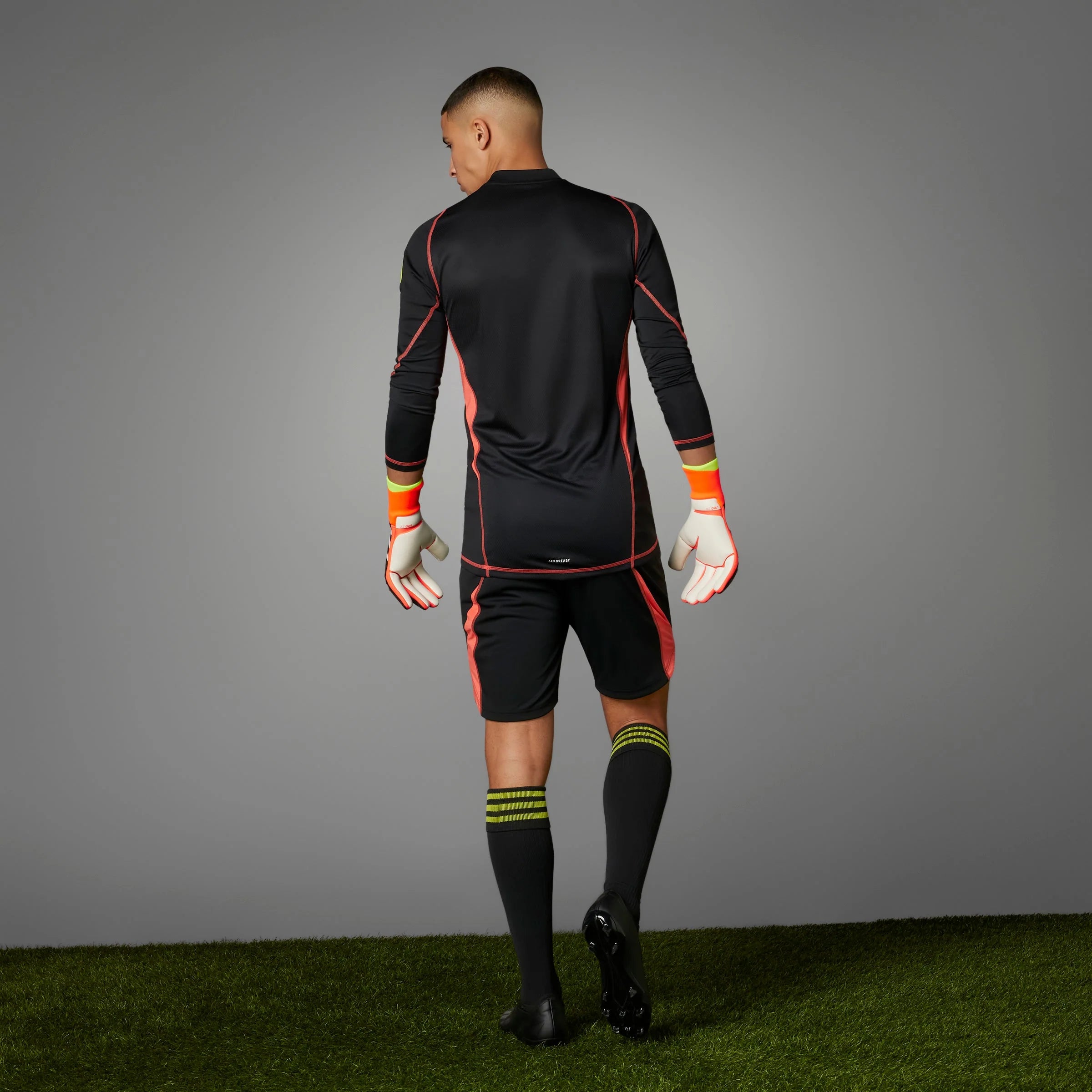 adidas Predator Pro Goalkeeper Gloves Black Solar Red Yellow