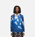Bape Star Mens Long Sleeve Jersey Medium Blue Denim