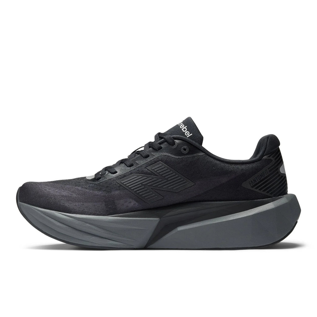 Men's FuelCell Rebel v5 in Black with Castlerock and Silver Metallic