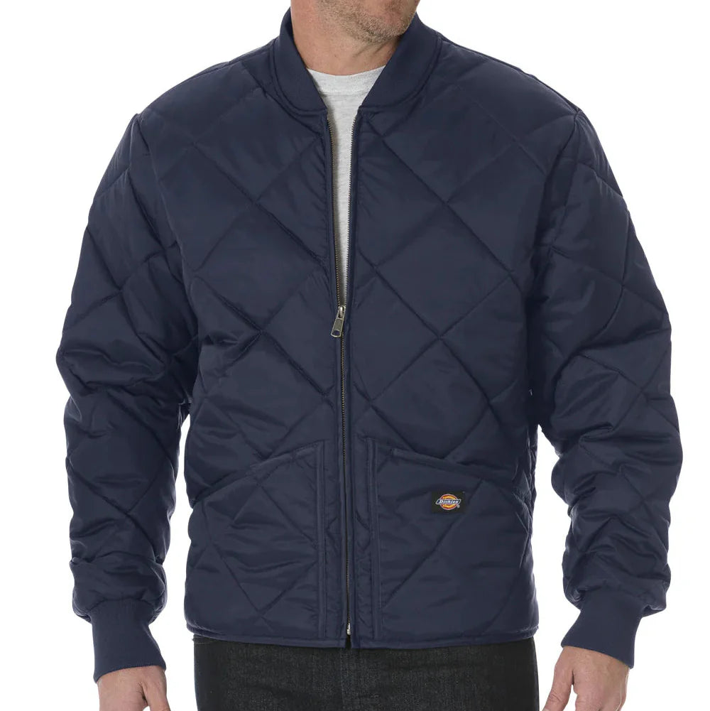 Dickies Nylon Diamond Quilted Jacket Dark Navy