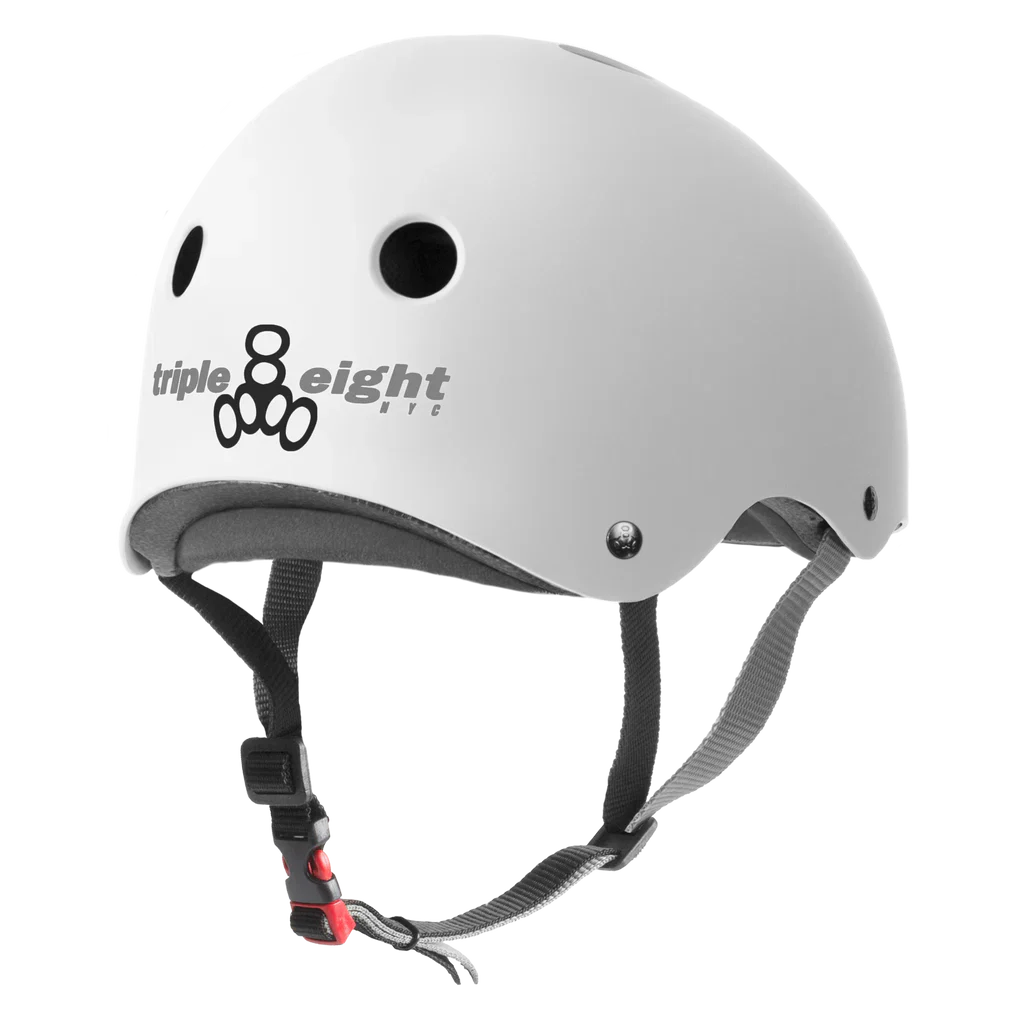Triple 8 Certified SweatSaver Helmet White Matte