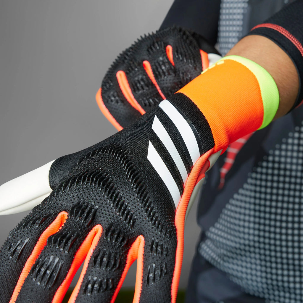 adidas Predator Pro Goalkeeper Gloves Black Solar Red Yellow