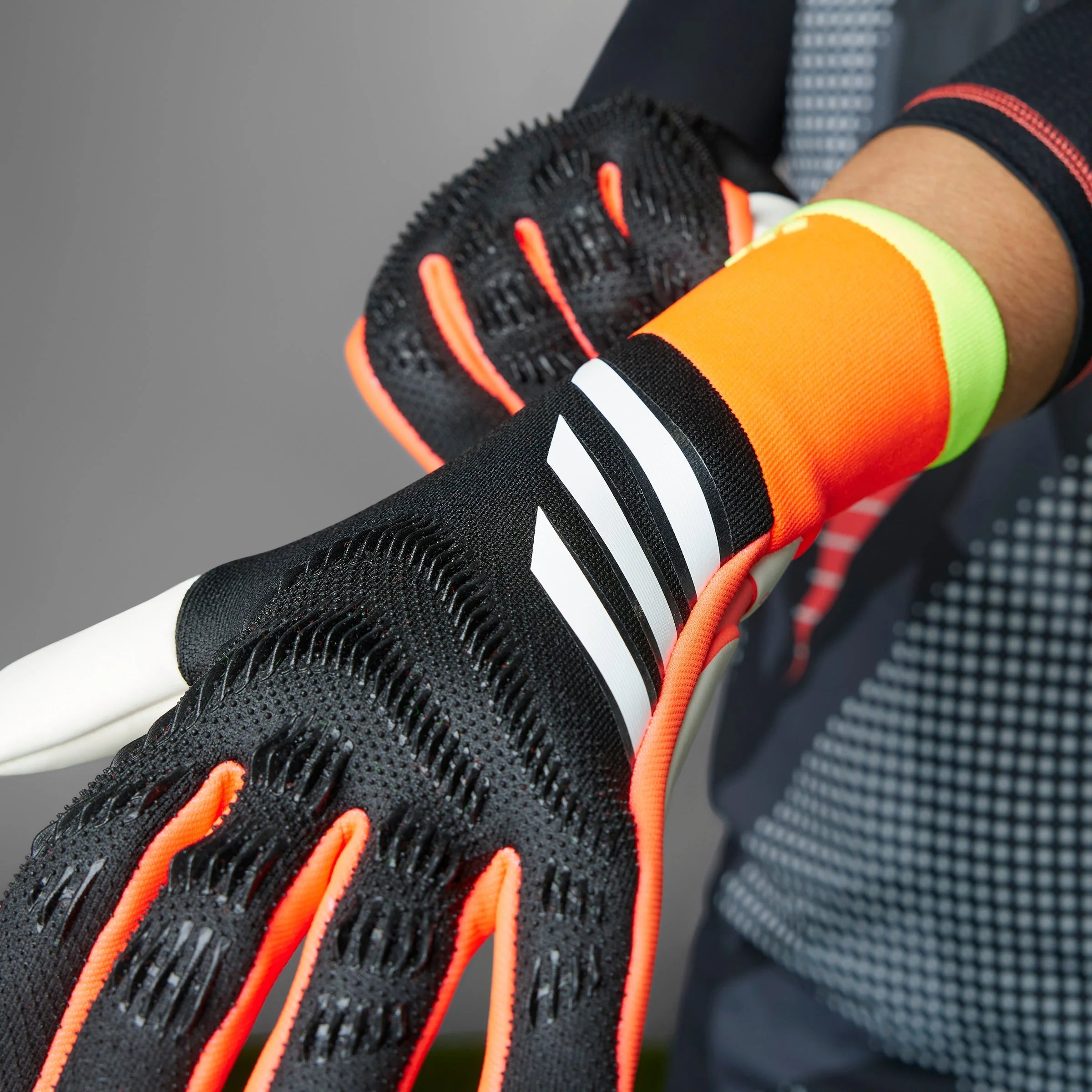 adidas Predator Pro Goalkeeper Gloves Black Solar Red Yellow