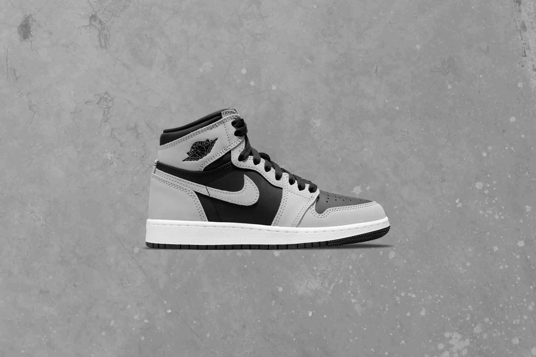 Air Jordan 1 Retro High OG Shadow 20 GS Black Light Smoke Grey