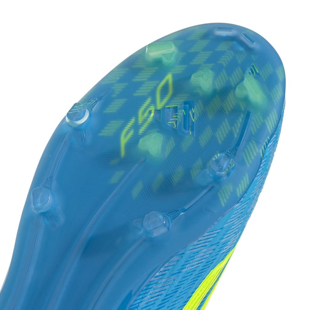 adidas F50 Elite Laceless FG Firm Ground Youth Soccer Cleats Blue Yellow Aqua