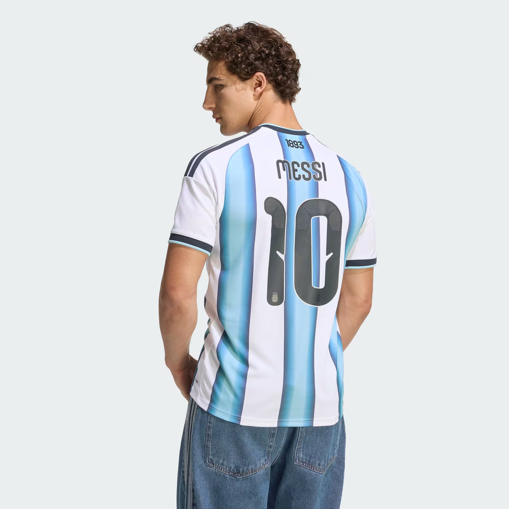 adidas Argentina Home 10 Messi Mens Soccer Jersey 26 White Blue