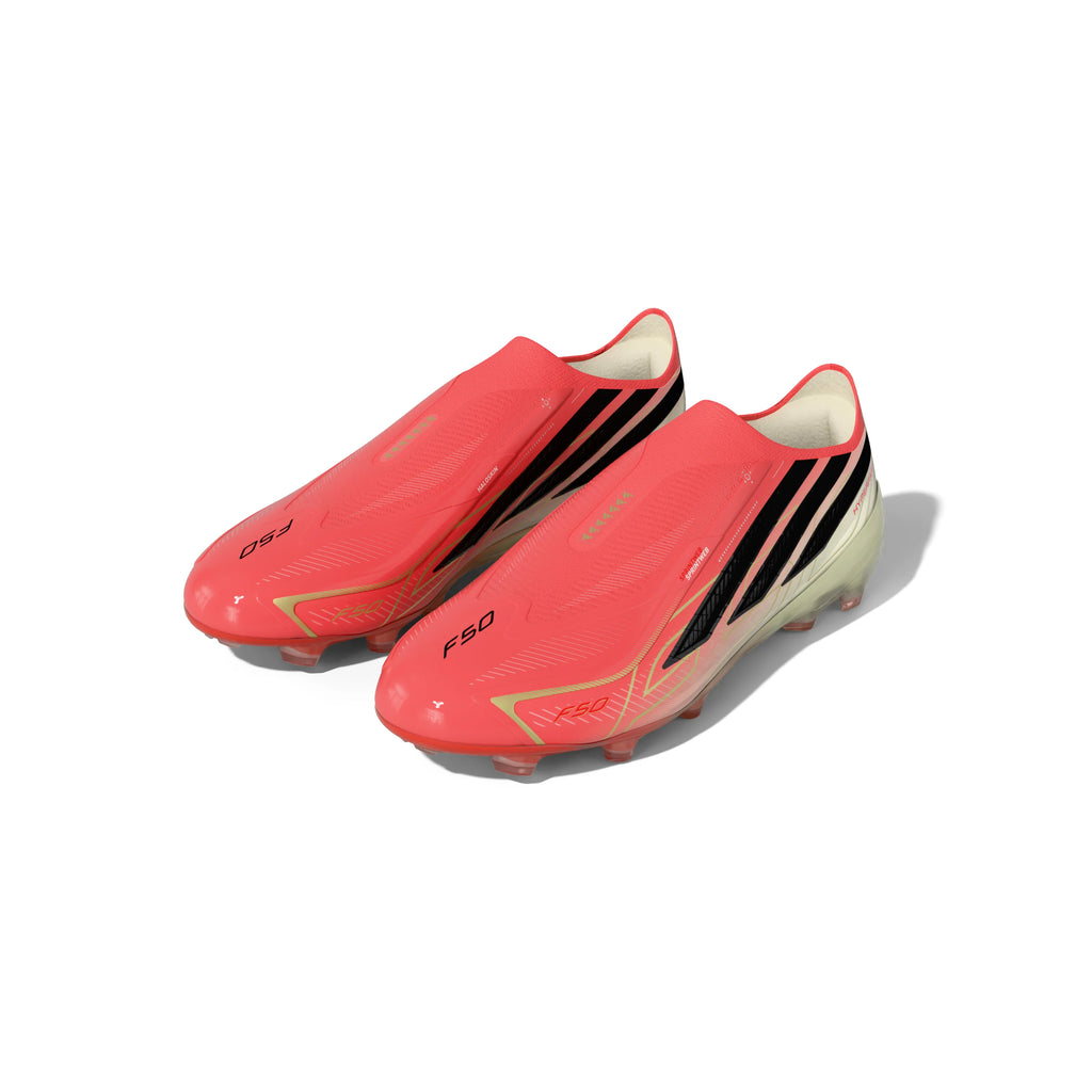adidas F50 Hyperfast Elite Laceless Firm Ground Youth Soccer Cleats Turquesa Black Gold