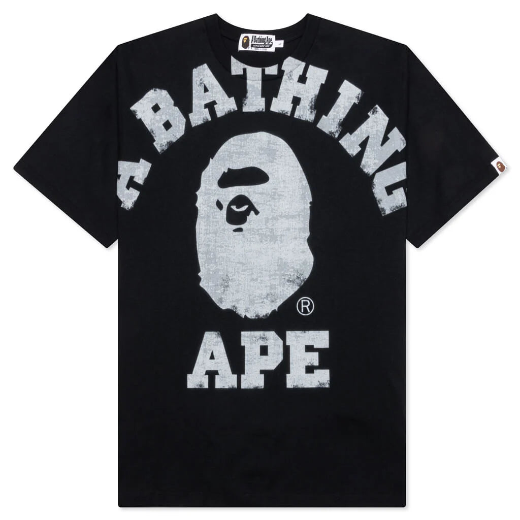 Overprinted College Tee Black