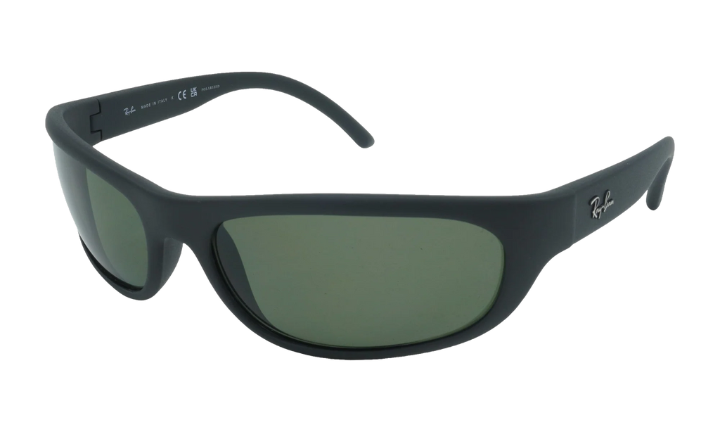 Predator Rectangular Polarized Sunglasses "Matte Black" RB4033-601-S48_60