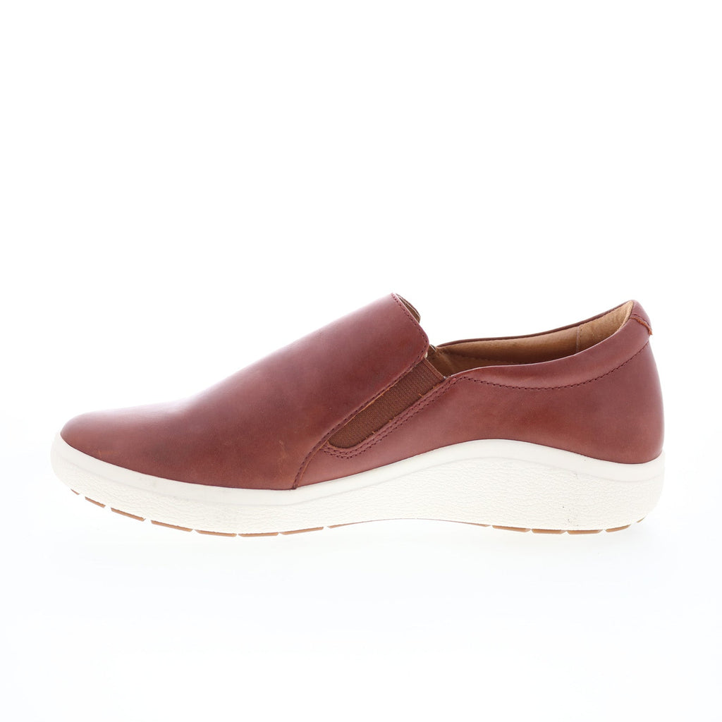Aetrex Jenna Slip On CA504 Womens Brown Leather Lifestyle Sneakers Shoes