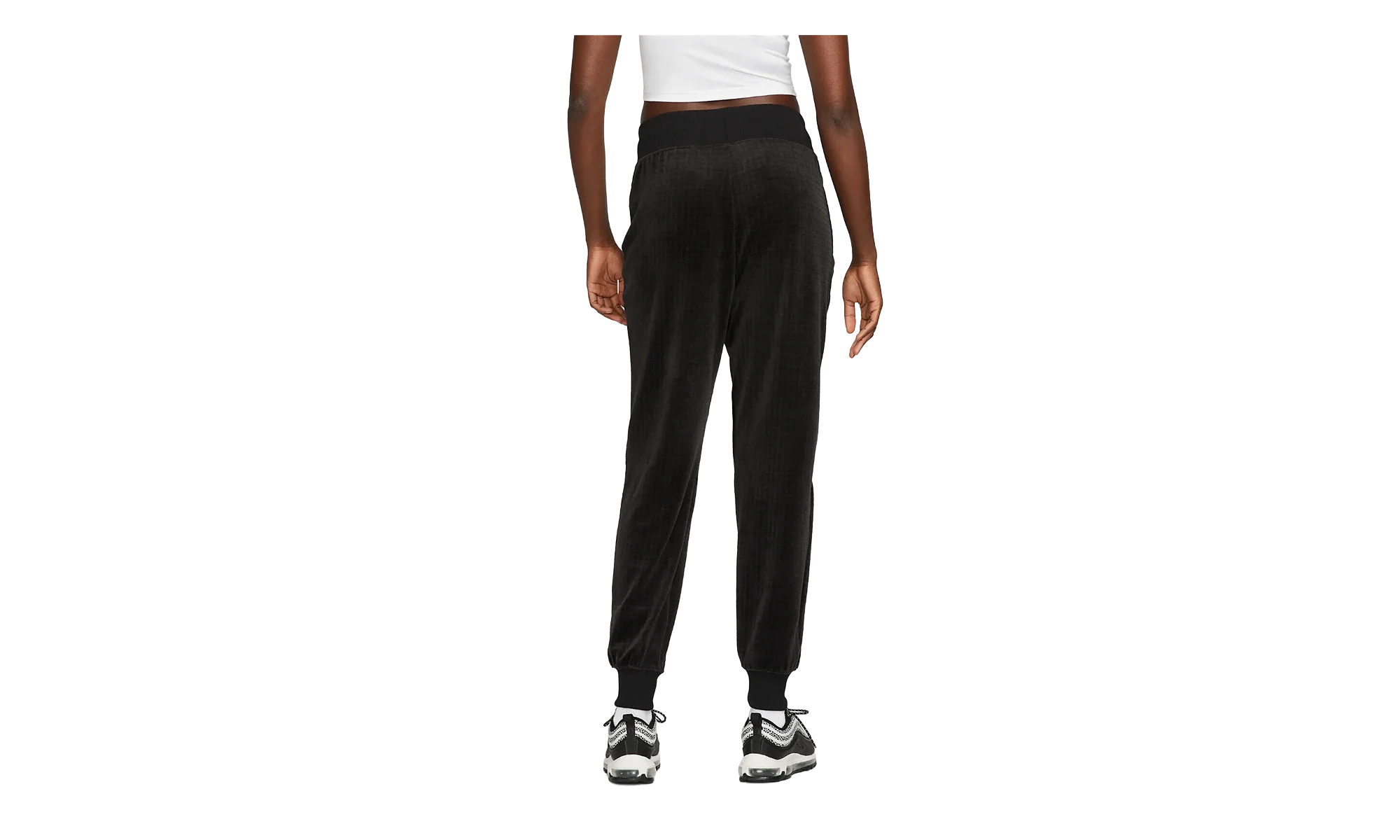 Sportswear High-waisted Velour Joggers WMNS "Black / Anthracite" DV7820 010