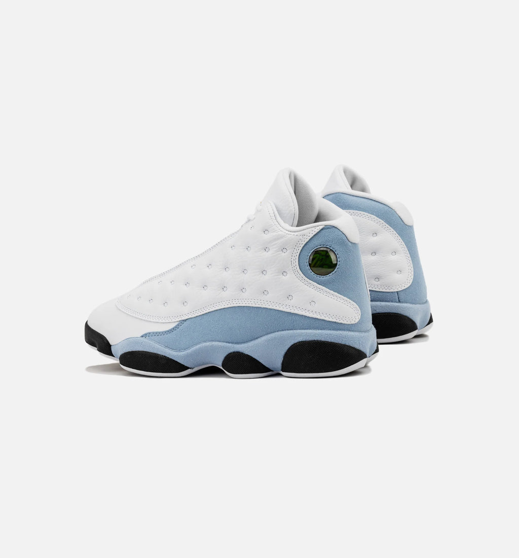 Air Jordan 13 Retro Blue Grey Mens Lifestyle Shoe White Blue Grey Black Yellow Ochre